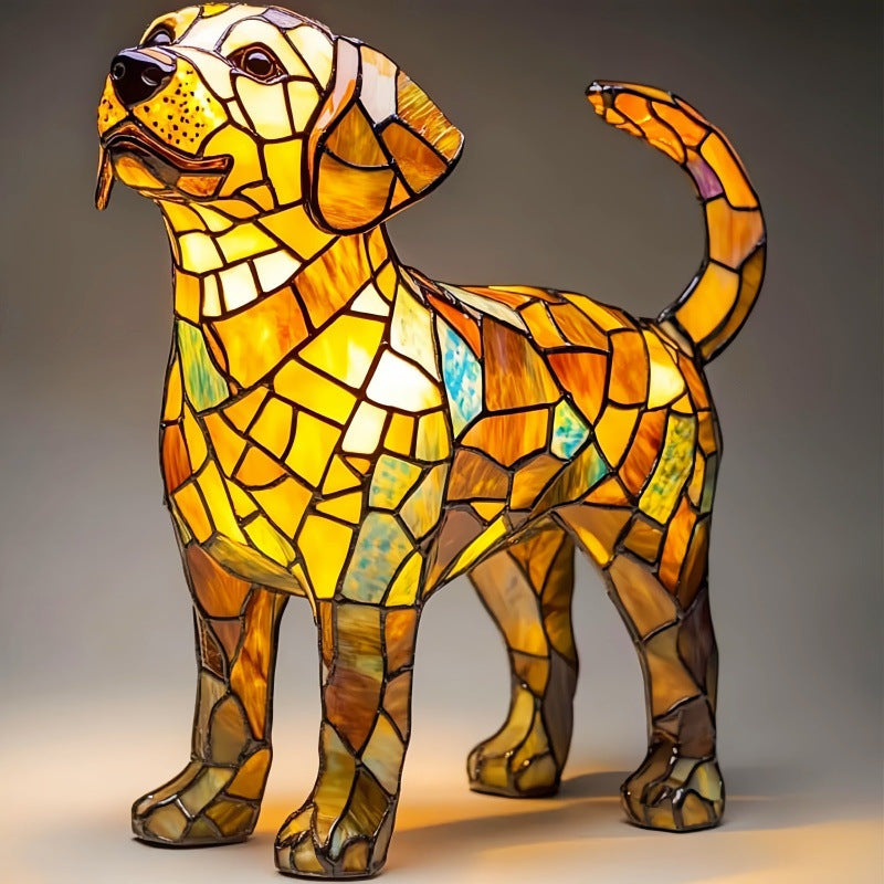 New colorful dog and cat table lamp - magical light illuminates the space, both decorative and practical