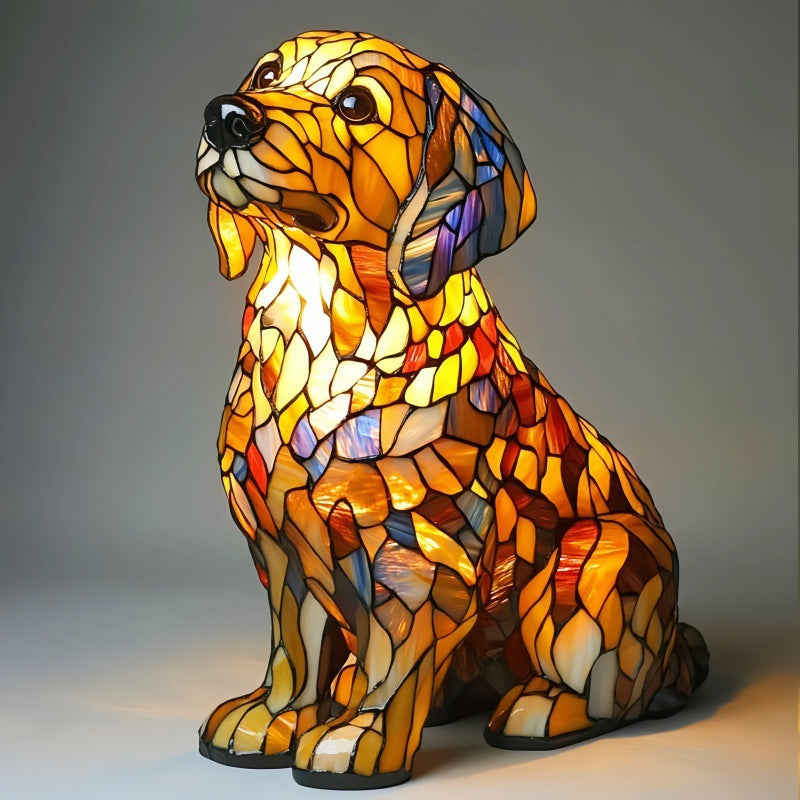 New colorful dog and cat table lamp - magical light illuminates the space, both decorative and practical