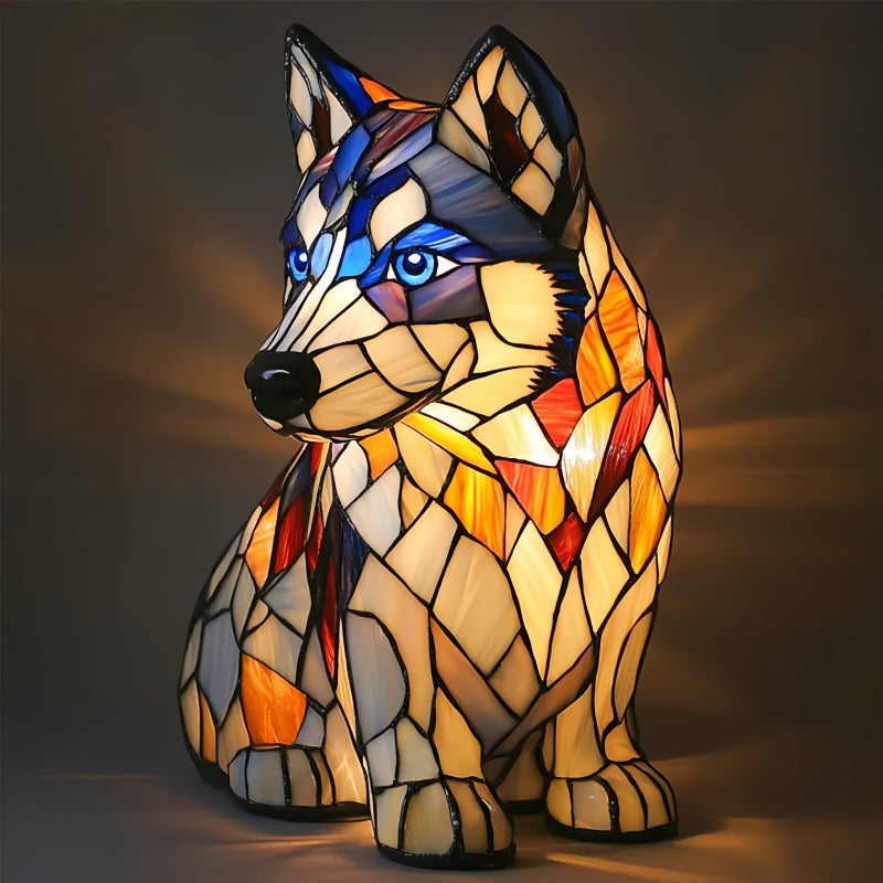 New colorful dog and cat table lamp - magical light illuminates the space, both decorative and practical