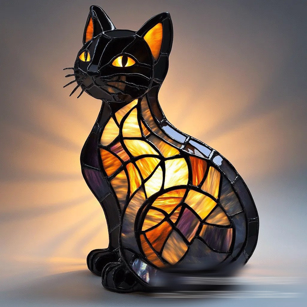 New colorful dog and cat table lamp - magical light illuminates the space, both decorative and practical