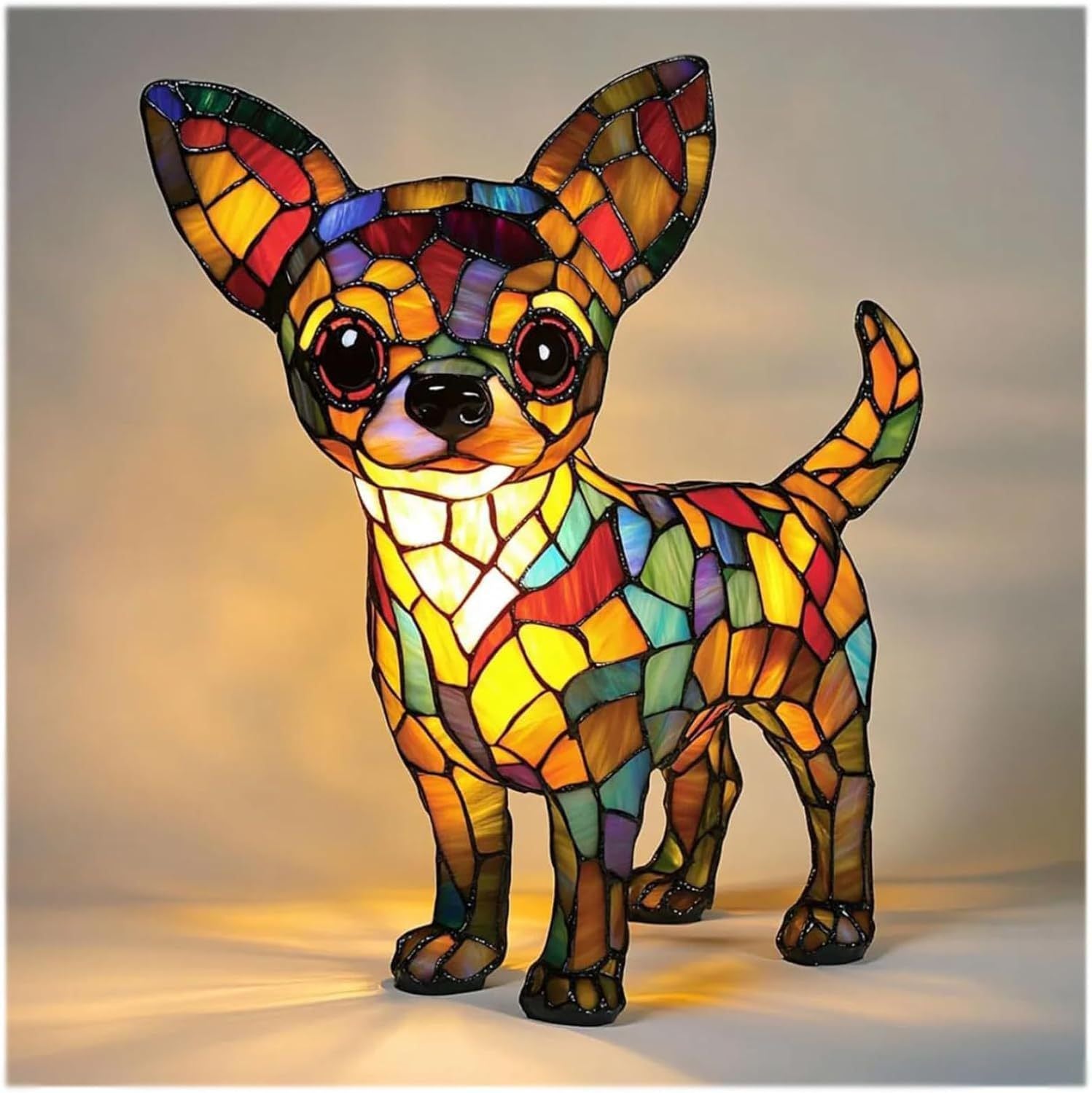 New colorful dog and cat table lamp - magical light illuminates the space, both decorative and practical