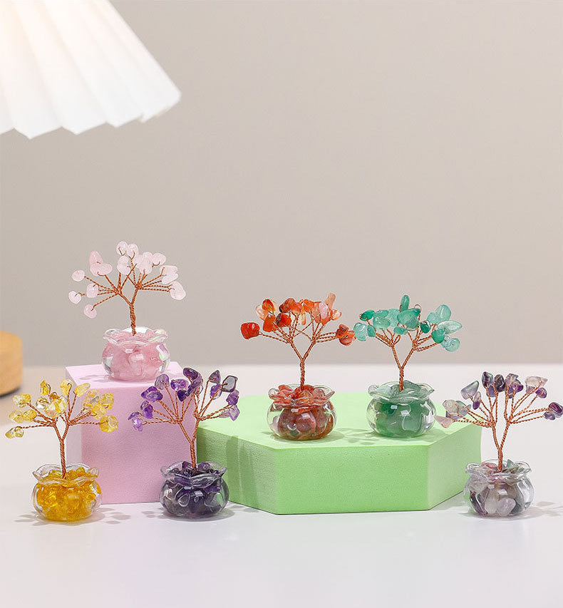 Natural Citrine Fortune Tree Miniature Ornament