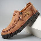 🔥LAST DAY 70% OFF🔥Premium Leather Loafers - Arch Support, Shock Absorption, Easy Side Zip