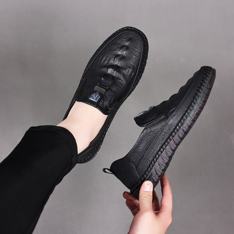 Crocodile pattern men's casual shoes