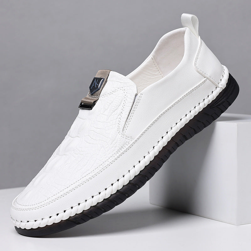 Crocodile pattern men's casual shoes