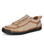 MEN'S LOW-TOP SOFT-SOLED LEATHER SLIP-ON SHOES
