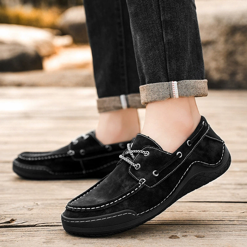 Spring Handmade Color Matching Casual Retro Suede Leather Shoes- Limited 50% off Sale