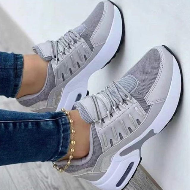 Women Orthopedic Lightweight Running Shoes, Lace-up Mesh Breathable Shoes