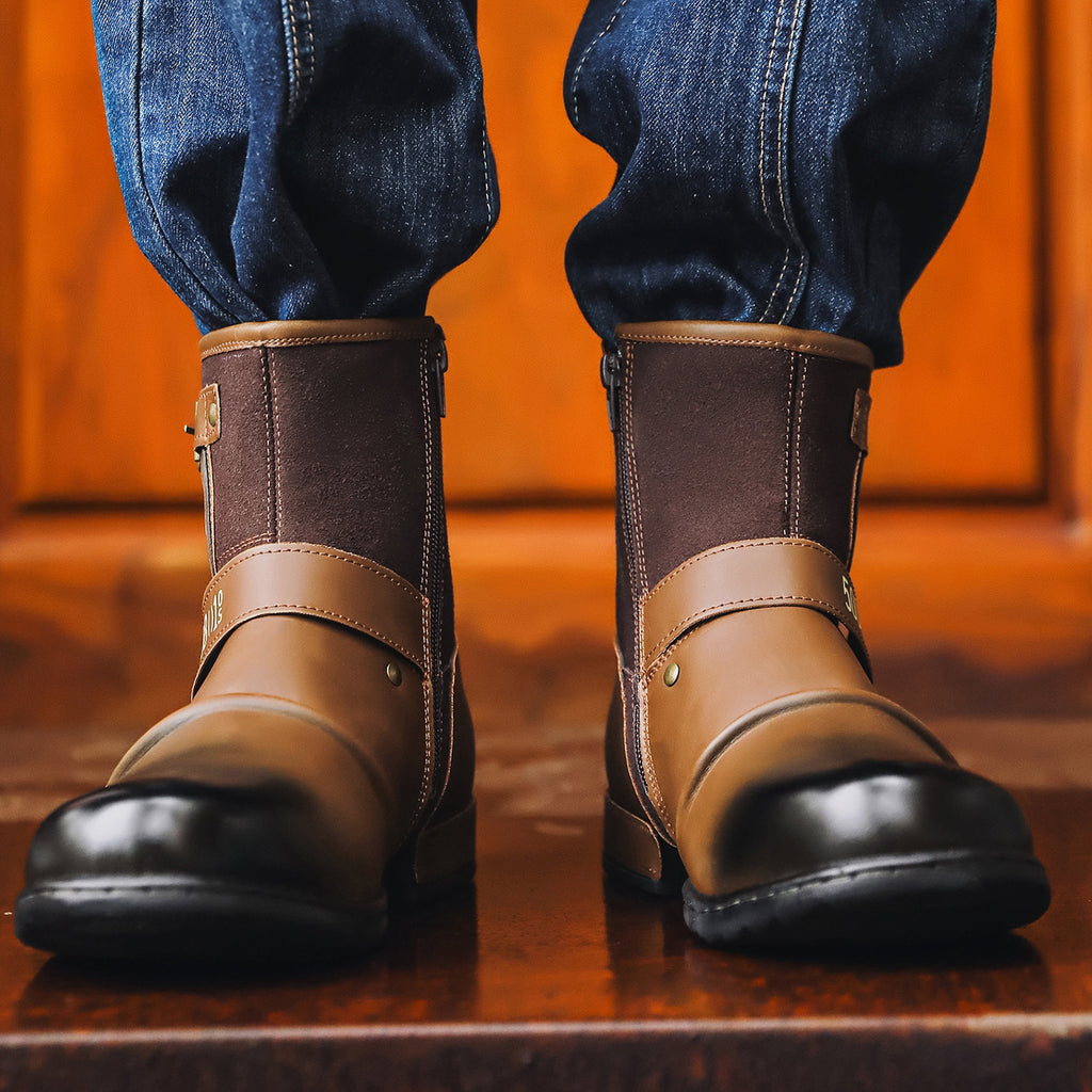 Men's Vintage Western Cowboy Martin Boots