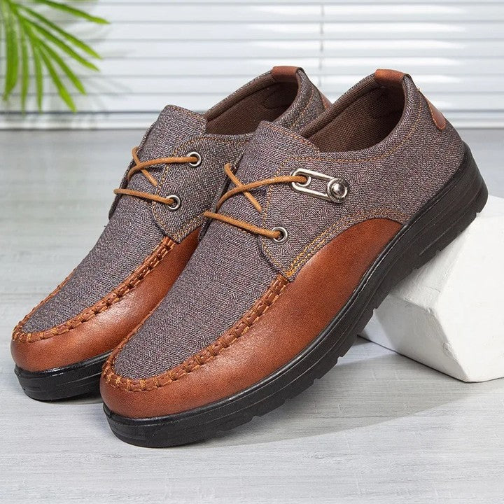 Men's Casual Canvas Shoes Waterproof Orthopedic Walking Shoes