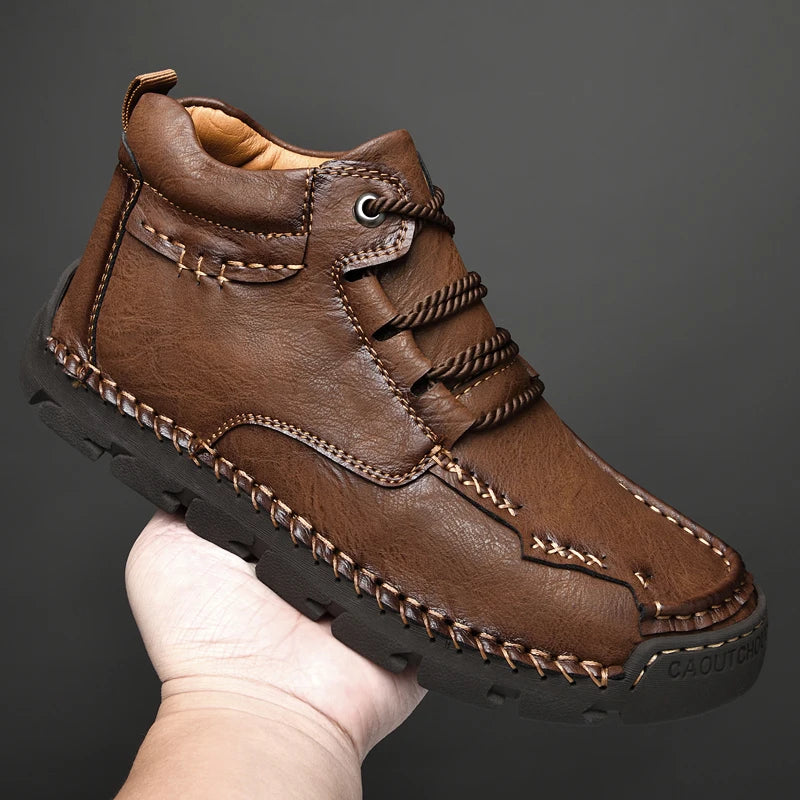 (🔥CLEARANCE SALE - 70% OFF)Men's Hand-Sewn Wear-Resistant Waterproof Cowhide Shoes