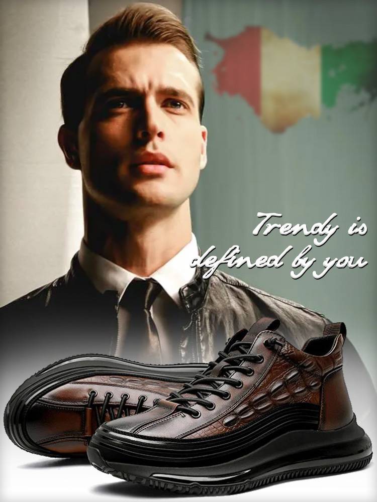 Platform Crocodile Comfort Sneakers