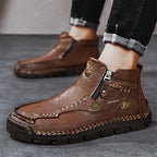 (⏰Last Day 70% OFF🔥)Men's Top-Quality Motorcycle Boots Hand-Stitched Genuine Leather Boots