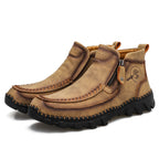 Chiccbelle™ Men's Vintage Casual Soft And Breathable Side Zipper Cowhide Leather Boots