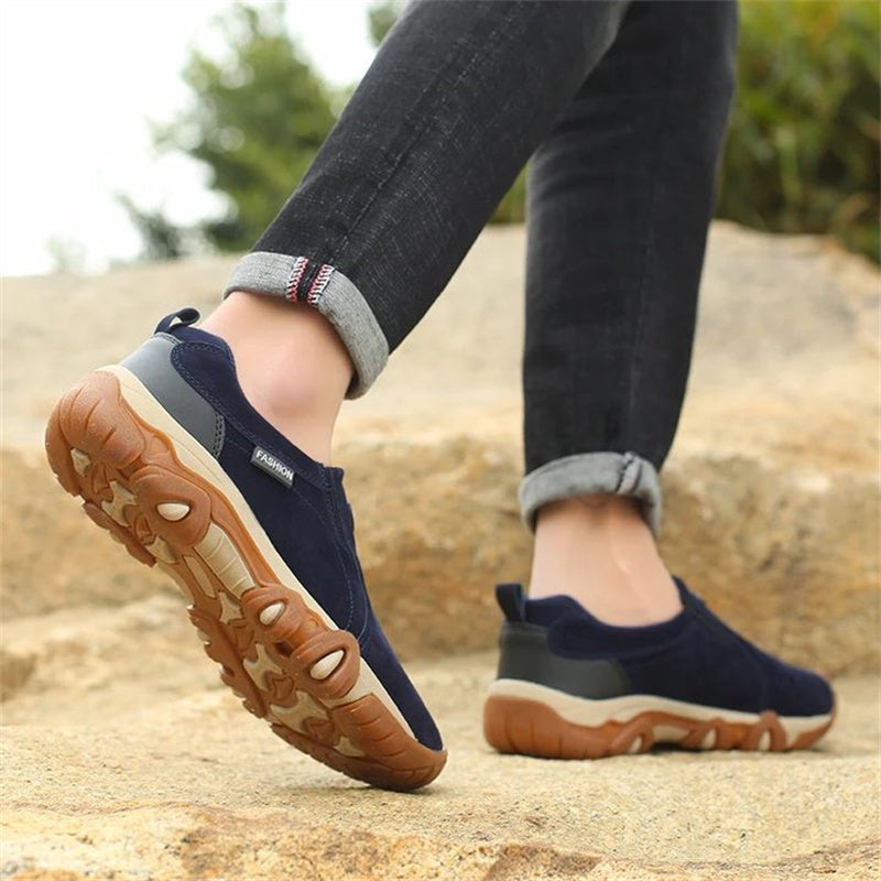 Behavory™ Men's Comfortable Cowhide Lightweight Orthopedic Walking Shoes Hiking Shoes(Hot sale)