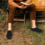 Men's Daily Non-Slip Warm Wide-Toe Plush Slippers