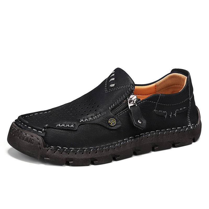 ⏰Promotion - 70% OFF🔥 Men Casual Leather Loafer Summer Flat Soft Light Shoes