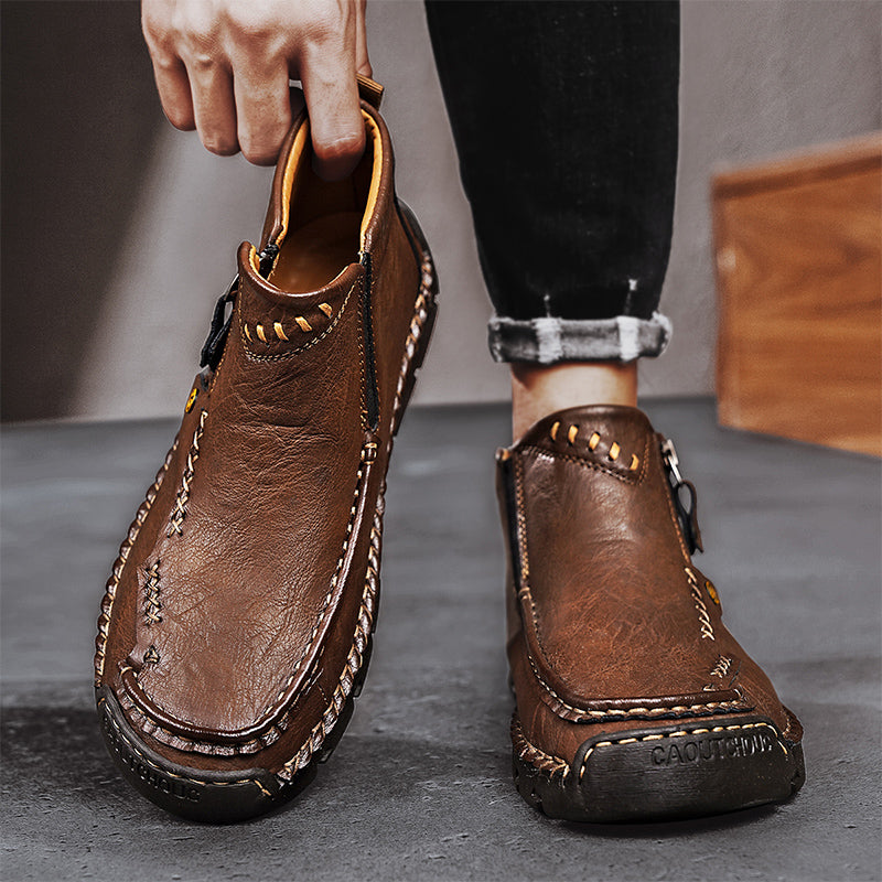 (⏰Last Day 70% OFF🔥)Men's Top-Quality Motorcycle Boots Hand-Stitched Genuine Leather Boots