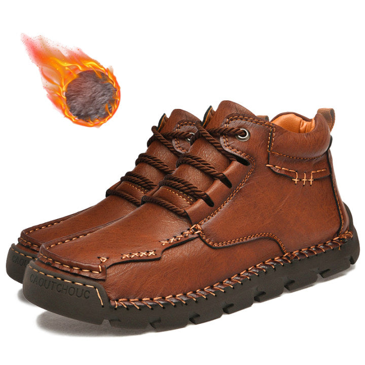 (🔥CLEARANCE SALE - 70% OFF)Men's Hand-Sewn Wear-Resistant Waterproof Cowhide Shoes