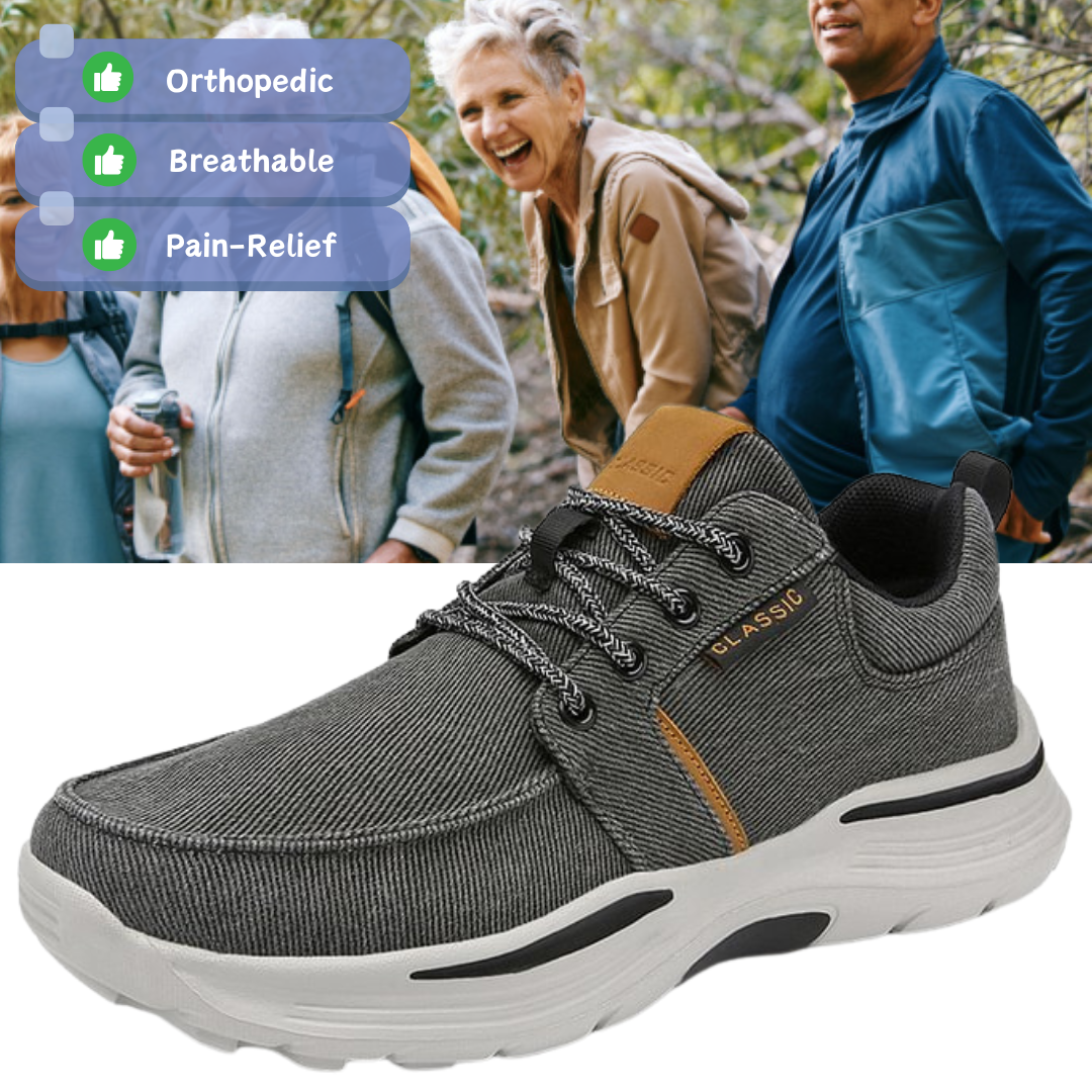 Men's Daily Canvas Wear Proof Orthopedic Walking Shoes🔥BUY 2 FOR FREE SHIPPING🔥Best seller!
