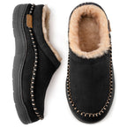 Men's Daily Non-Slip Warm Wide-Toe Plush Slippers