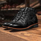 Men's Fashion Calfskin Leather Vintage Boots