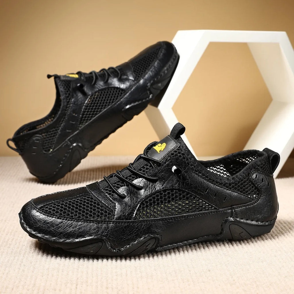 🔥LAST DAY 70% OFF🔥Men's Genuine Leather Mesh Breathable Driving loafers