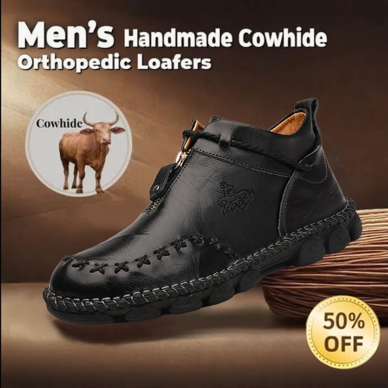 ⏱️ Taday 70% off -Newest Men's Orthopedic Leather Loafers